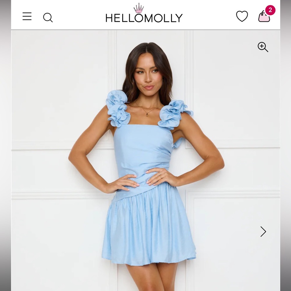 Light Blue Sleeveless Dress with Ruffle Straps